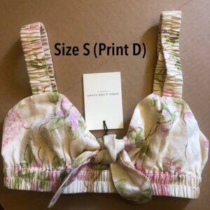 Spell Pink and Green Floral Crop Top